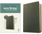 NLT Large Print Thinline Reference Bible, Filament Enabled (Genuine Leather, Olive Green, Red Letter) Hot on Sale