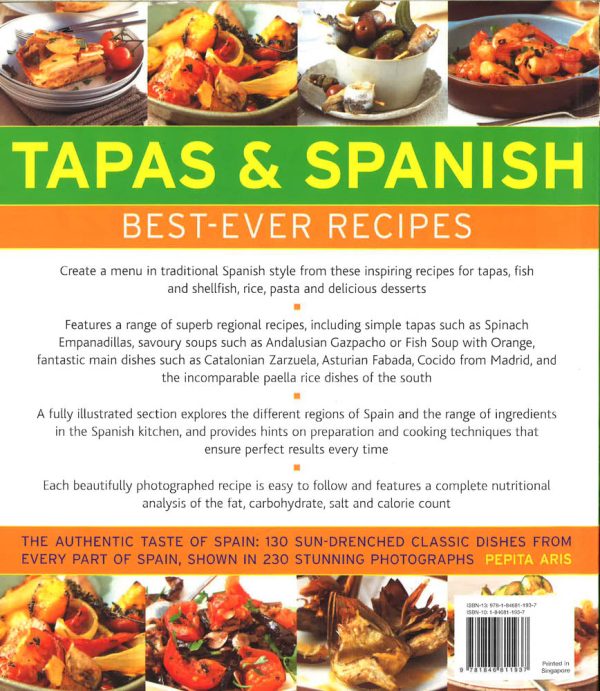 Tapas & Spanish Best-Ever Recipes : The Authentic Tatse Of Spain: 130 
Sun-Drenched Classic Dishes From Every Part Of Spain, Shown In 230 Stunning 
Photographs Supply